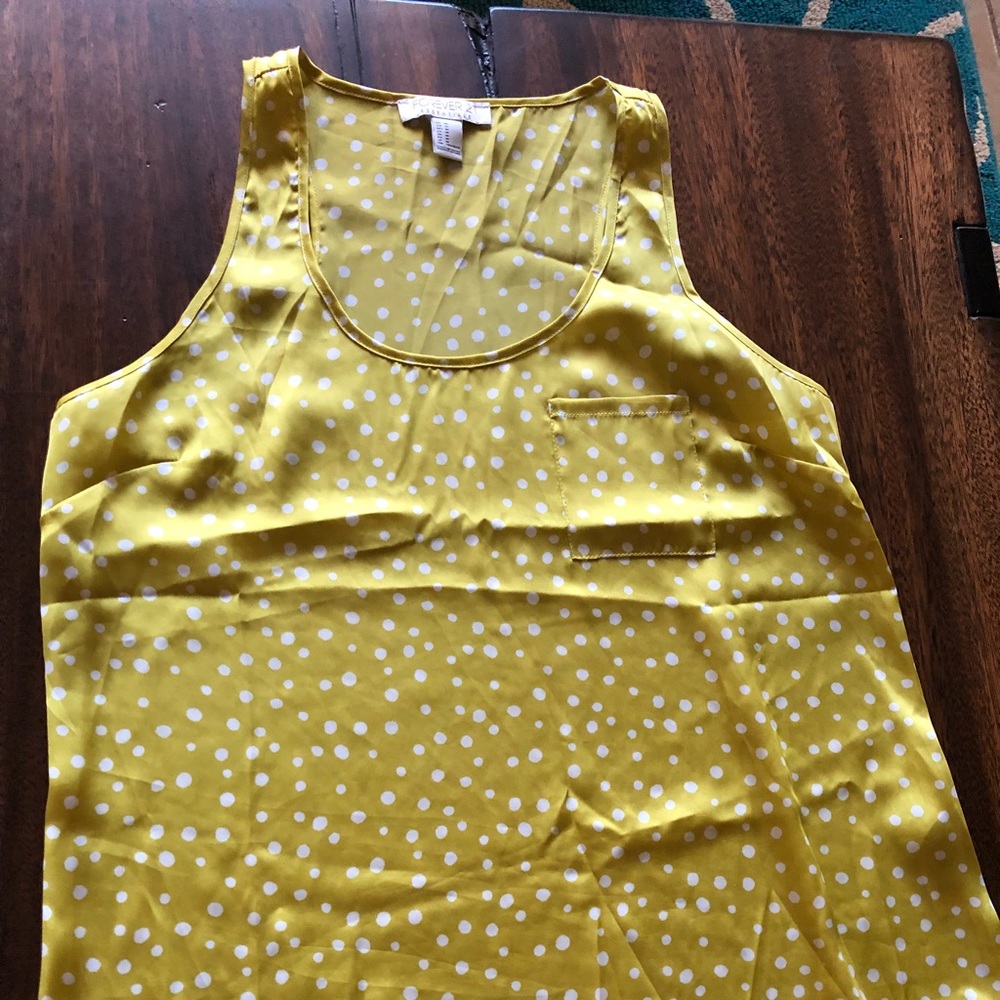 Forever 21 Polka Dot Tank SZ Med